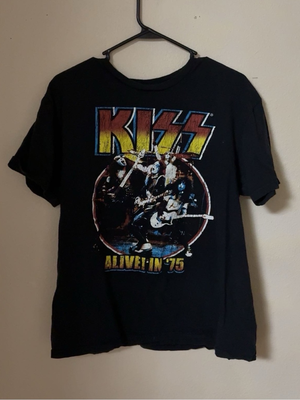 KISS Women’s Black 'Alive! In '75' Graphic Tee